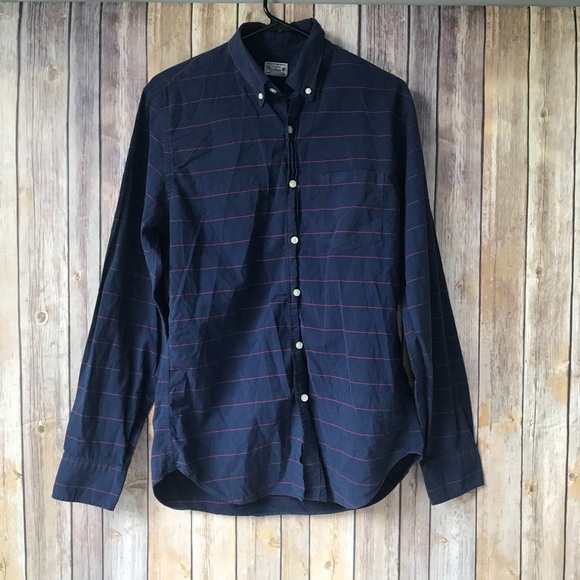 J. Crew Other - J. Crew Men’s Navy Blue and Red Button Down Size M